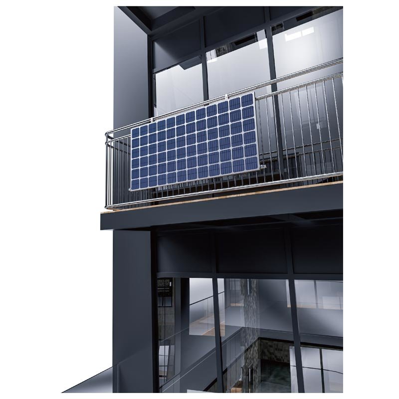Balkon-ALU-Halterung easy Solarhalterung Balkon Geländer Montage-Set